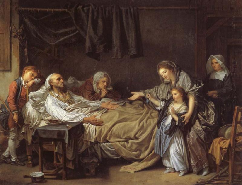 Jean Baptiste Greuze The benefactress oil painting image